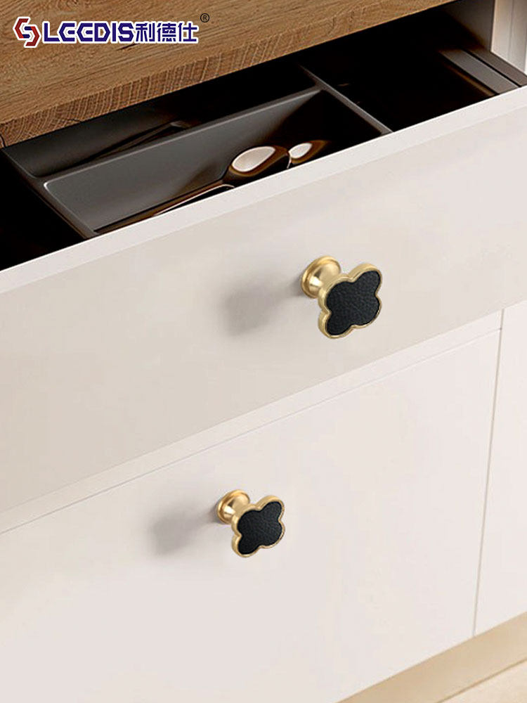 Lideshi European-Style Unique Cabinet Wardrobe Single-Hole Handle Nordic Light Luxury Furniture Cabinet Door Drawer Handle