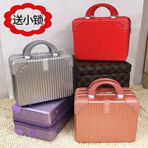 Mini small 14-inch makeup case bag containing handbag suitcases Small Suitcase Women Travel Cute Korean version retro