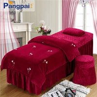 Tinh nhung bedspread thẩm mỹ viện gia đình bốn luật Levin nhung ấm bedspread mùa thu và mùa đông massage Body dầu gội đầu thực hiện để đặt - Trang bị tấm giá khăn trải giường spa
