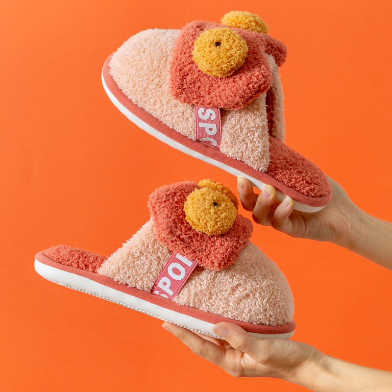 2026 New Model Owl Cotton Slippers for Women, Autumn and Winter Home Use, Cute Indoor Plush Slippers for Couples, Non-Slip in Winter