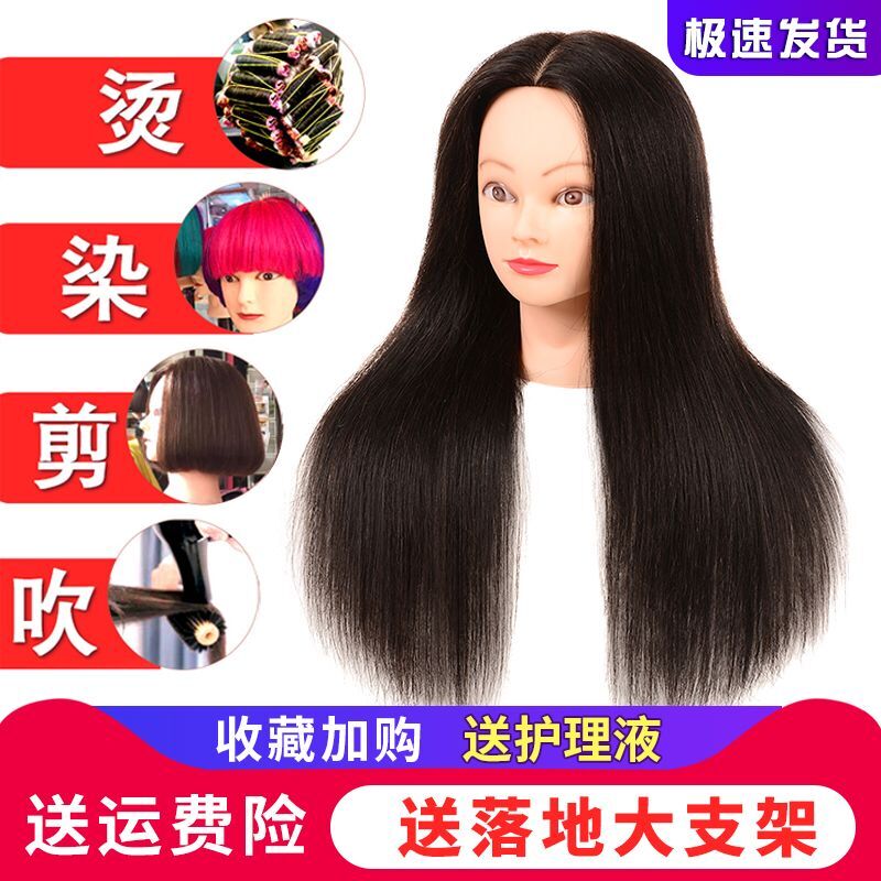 Full real hair apprentice haircut doll head hair model dummy head cut wig model head model head real hair