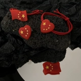 Детский красный аксессуар для волос, заколка для волос, резинка для волос