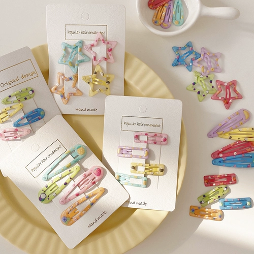 Детская милая заколка для волос, челка, шпильки для волос, аксессуар для волос