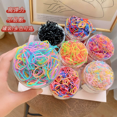 Детская безвредная черная одноразовая резинка для волос, аксессуар для волос, не повреждает волосы