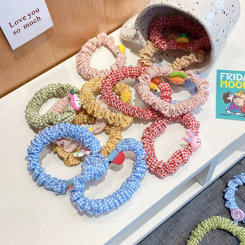 Детская милая безвредная резинка для волос, эластичный аксессуар для волос, не повреждает волосы