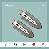 Металлическая заколка для волос, легкий роскошный стиль, 2 шт