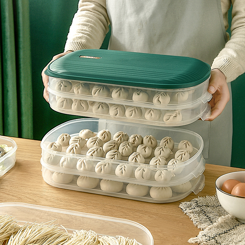 Water Dumplings Food Grade Refrigerator Frozen Water Dumplings Wonton Special Multilayer Refreshing Frozen Food Seal Containing Box