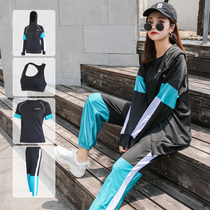 Sportswear Suit Womens Autumn Winter Style Morning Running Fitness Big Code Loose Students Casual Outdoor Speed Dry Running Suit Women