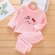 2022 new boys and girls pajamas children's home clothes flannel children's suits plus velvet baby warm tide