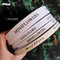 Plain cotton HSG-DM1 cotton label personalized tie customized LOGO trademark belt printed clothing accessories washed mark printing