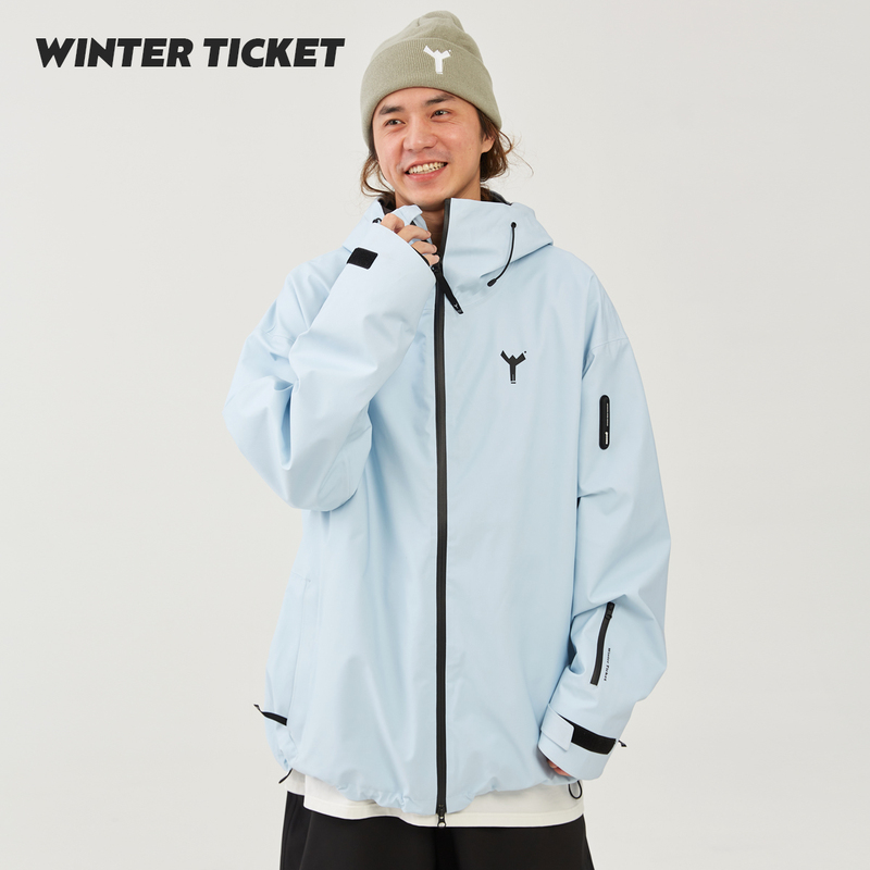 Winterticket Double Snowboard Freestyle Oversize Oversized Hip-Hop Recco Ski 3L Jacket Snow Suit