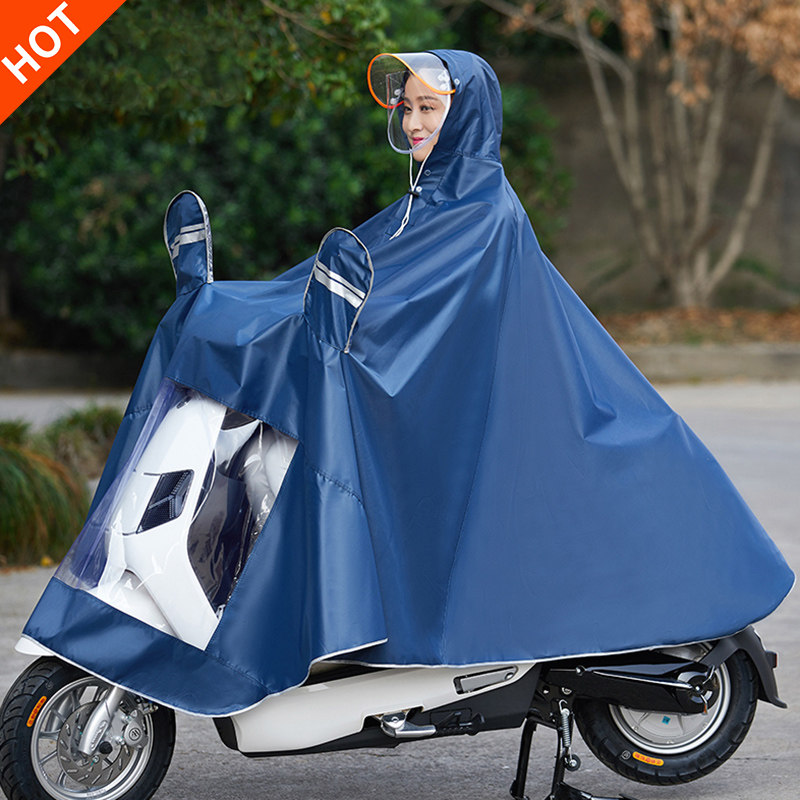 Rainboot electric car single to enlarge Thickening Women's Body Summer Electric Special Riding Electric Bike Oxford Cloth Rain Cape