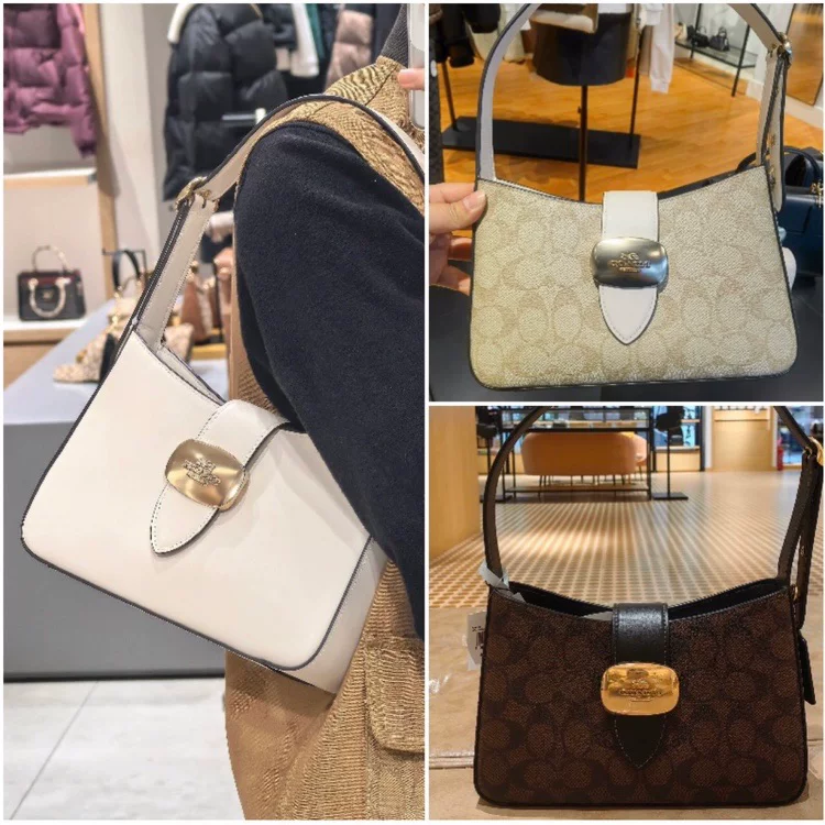 Покупка сумки подмышками COACH ELIZA HOBO женская сумка через плечо Luggage плечо сумка