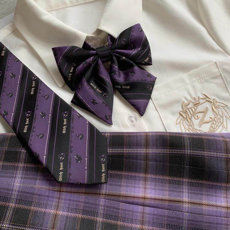 Kasugabe (Witch) Life and Death Water Matching Original Purple Bow Tie Flat Angle Free Magic