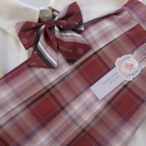 Kasukabe (burgundy red) spot original red plaid skirt jk uniform skirt orthodox pleated girl class