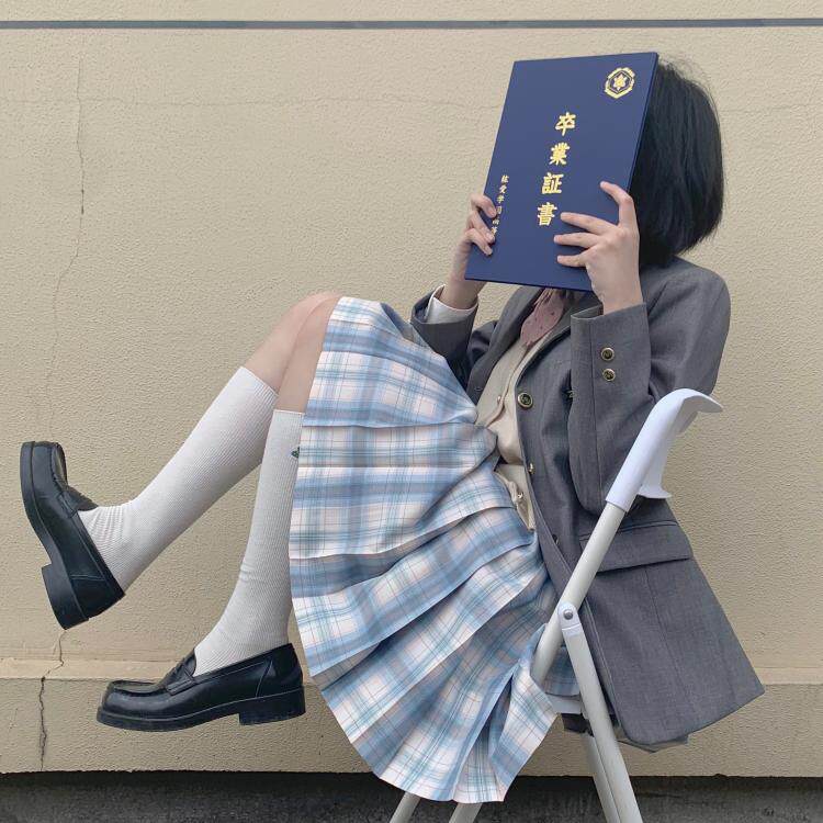 Spring Day Ministry (Soft Blue One Water) Spot Original Light Blue Geek Dress Jk Uniformed Teenage Girl 100 Pleats Tenderness