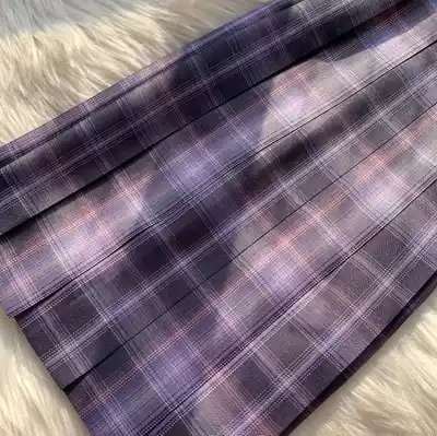 Kasuga (romantic) spot original purple grid skirt jk uniform skirt Orthodox women's short pleated skirt genuine