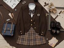 Kasukabe (Tanno) matching solid color suit badge jk uniform original college wind suit spot