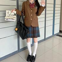 Kasukabe (Night Rakuya) Spot Original Dark Blue Plaid Skirt JK Uniform Orthodox Girl Pleated Box Pleated School Supply