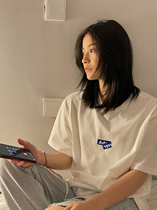 Correct version of Korea Tide brand short sleeve t-shirt women loose 2021 summer new letter print top