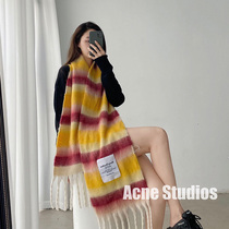 2020 autumn and winter 100% high quality double-sided Plaid Rainbow ac scarf cashmere dual use warm warm
