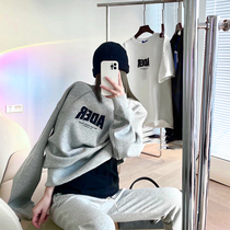 The correct version of the Tide brand Ader letter sweater embroidery long sleeve 2021 spring new loose ader error Korean version