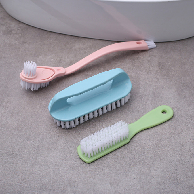 Three-sided shoe brushed long handle plate brushed laundry special brushed multifunctional cleaning soft hairbrush shoe deity shoes without injury