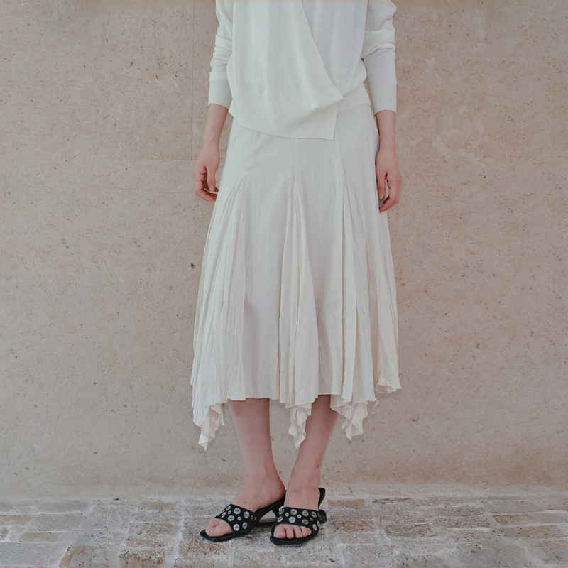 Amweird 【Nico Nini's Style】Elegant Multi-Panel Design Mid-Length Skirt, Heavy-Duty Half Skirt for Women, Autumn and Winter