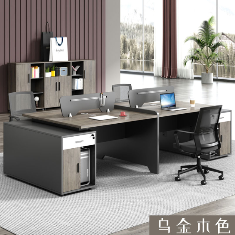 Computer Staff Table Finance Table Finance Table Station Desk Brief Modern Day Two 46 People's booth Desk Chair Combination