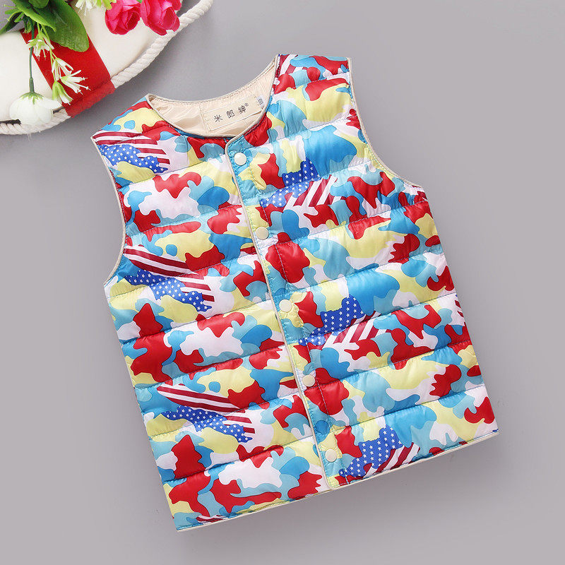 Special price breaking children waistcoat for children waistcoat for women kan shoulder vest camouflate outside wearing cotton winter men's baby down cotton waistcoat
