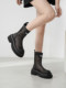 Nuevo estilo europeo, sandalias de suela gruesa que combinan con todo, botas finas Martin, botas cortas transpirables con cremallera trasera para mujer