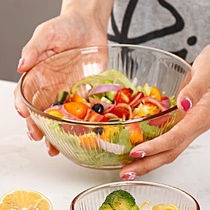 Xil buckle amber glass bowl household fruit salad bowl ins Net red students instant noodles high temperature Rice Bowl