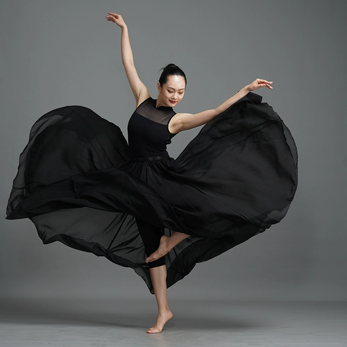 Классическая шифоновая современная танцующая красная юбка