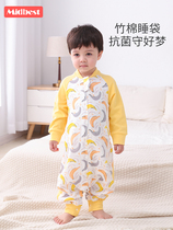 midbest baby sleeping bag spring autumn style bamboo cotton antibacterial baby sub-leg long sleeve sleeping bag for young children