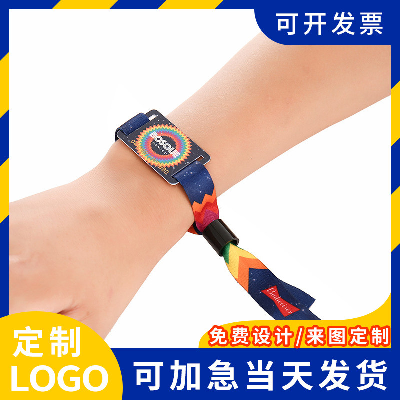 Customized disposable ribbon bracelet test drive wristband conference sign-in concert music festival admission event tickets