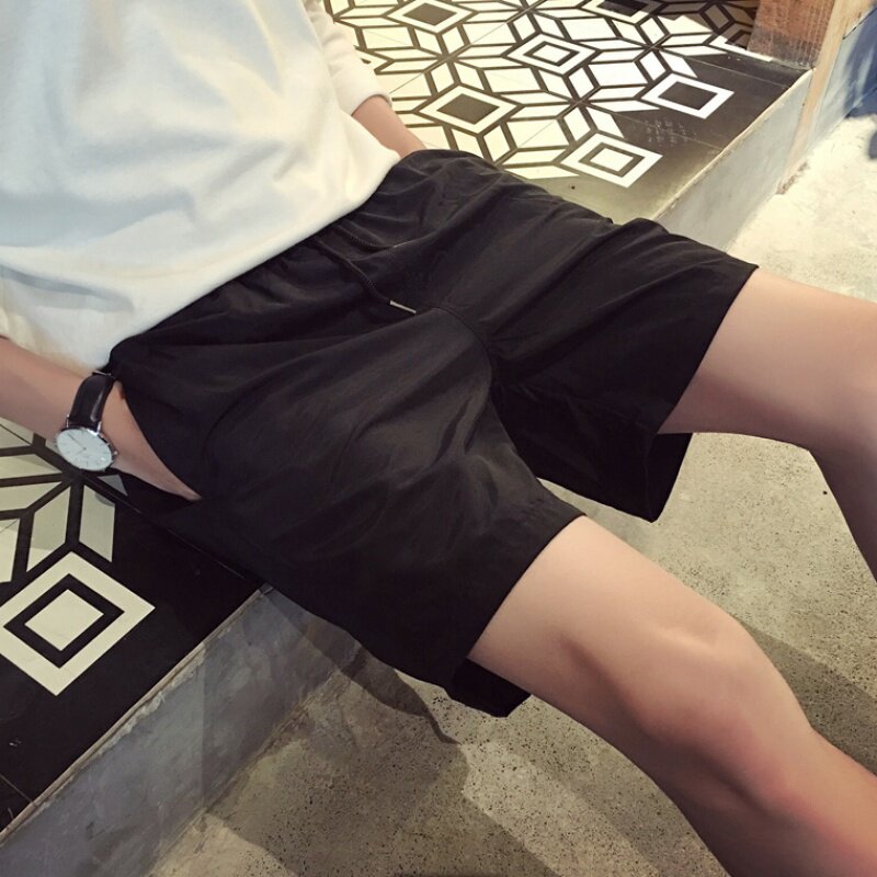 Summer Men Casual Shorts Male Loose Trend Sand Leisure Korean Version Pants Youth 100 Lap Straight Barrel 50% Pants 50% Pants