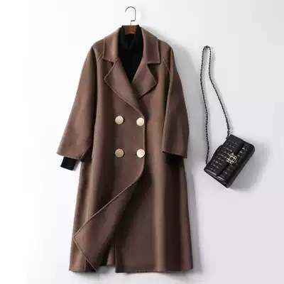 2021 Winter new double-sided wool nanny coat fashion Korean trend loose medium and long version of woolen coat women