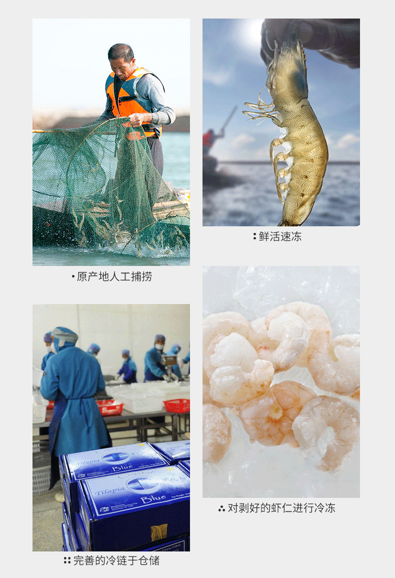 生猛海霸 湛江原产地青虾虾仁 带冰 500g*3袋 图6