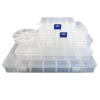 Multi-grid parts box electronic components transparent storage box