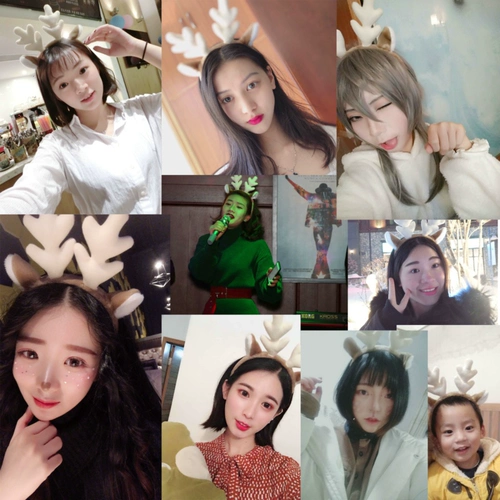 Мультяшные рождественские шпильки для волос, аксессуар для волос, ободок