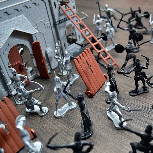 Маленький солдат, комплект, замок, пластиковая детская игрушка, образование и воспитание детей