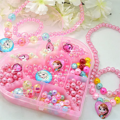 Детский браслет из бисера ручной работы, ювелирное украшение, игрушка, ожерелье, цепочка, бусины, набор материалов, небольшая сумка, подарок на день рождения