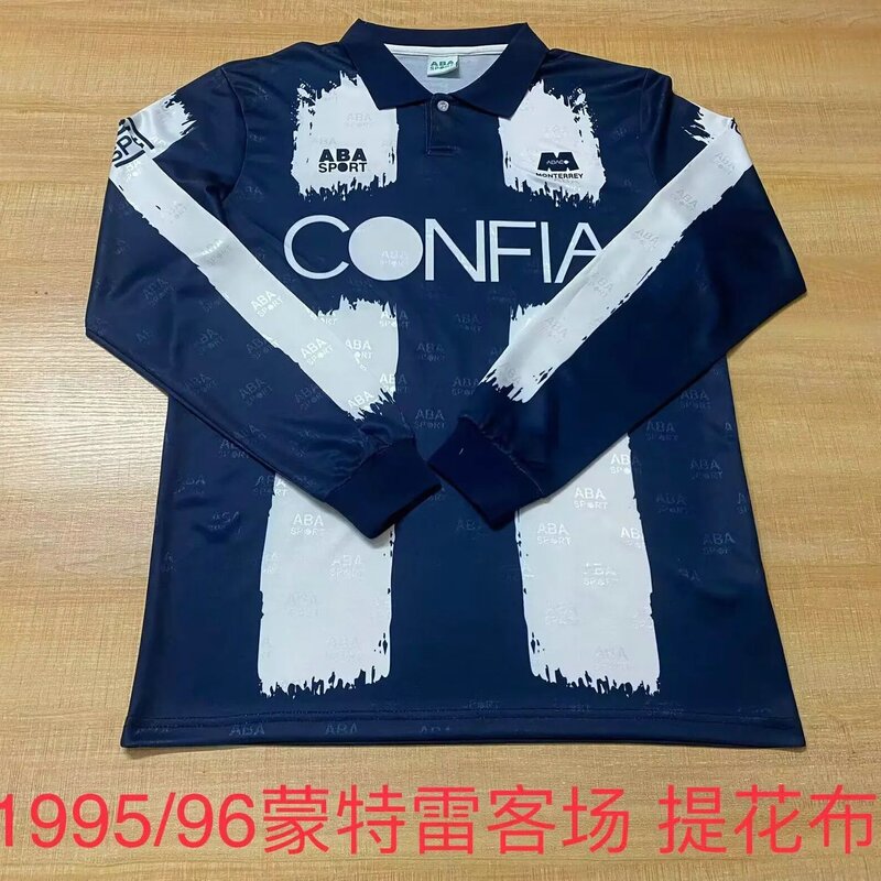 95-96 Monterrey Jersey Long-Sleeved Retro Football Uniform Mexican League C.F Monterrey Away Game 95-96 Monterrey Jersey Long-Sleeved Retro Football Uniform Mexican League C.F Monterrey Away Game