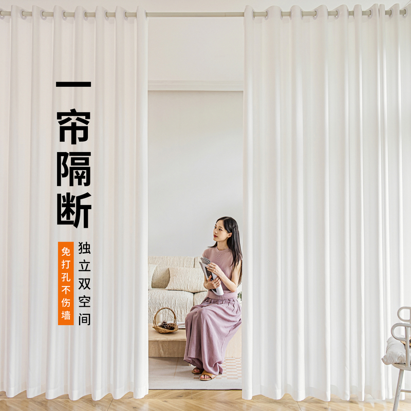 One Room Becomes Two Rooms with Partition Curtains, No-Drill Installation, Air-Conditioning, and Beauty Salon-Specific Door Curtains, High-End Feel, Blocking the Living Room