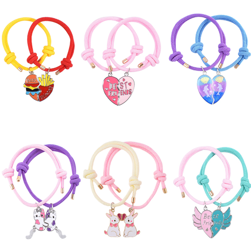 Good Friend Heart-Shaped Magnetic Bracelet, Cute and Sweet, Children's Best Friend Birthday Gift, Student Friendship Back-To-School Gift for Girls Good Friend Heart-Shaped Magnetic Bracelet, Cute and Sweet, Children's Best Friend Birthday Gift, Student Friendship Back-To-School Gift for Girls