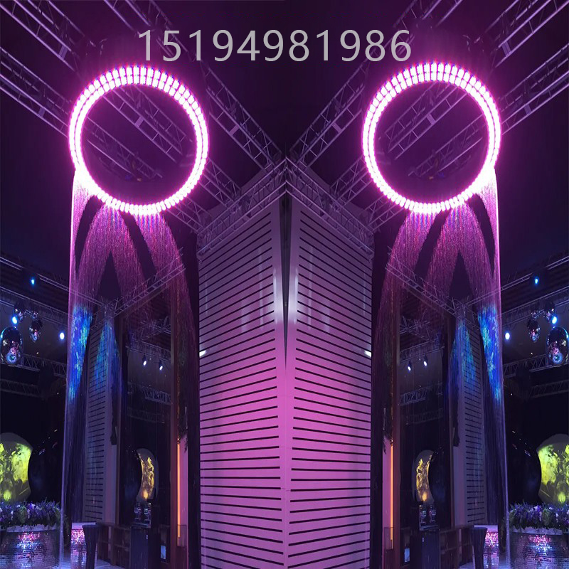 Outdoor digital numerical control water curtain indoor water screen partition shopping mall pull line water curtain fountain nozzle complete set of equipment