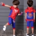 Quần áo trẻ em trai 2019 mới mùa xuân / mùa hè ăn mặc Set Long Sleeve nguyên tắc hoạt động Boys Boys ăn mặc. 