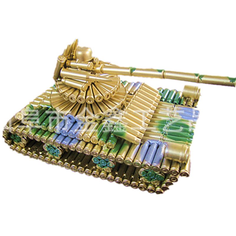 A large number of bullet shell crafts 95 turntable large camouflage tank creative gift tank model