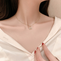 Fish tail necklace female ins cold simple collarbone neck chain personality Net Red New Tide niche design neck jewelry
