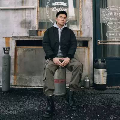 APEZ autumn and winter retro bomber jacket men's Tide brand loose baseball suit Joker padded padded jacket